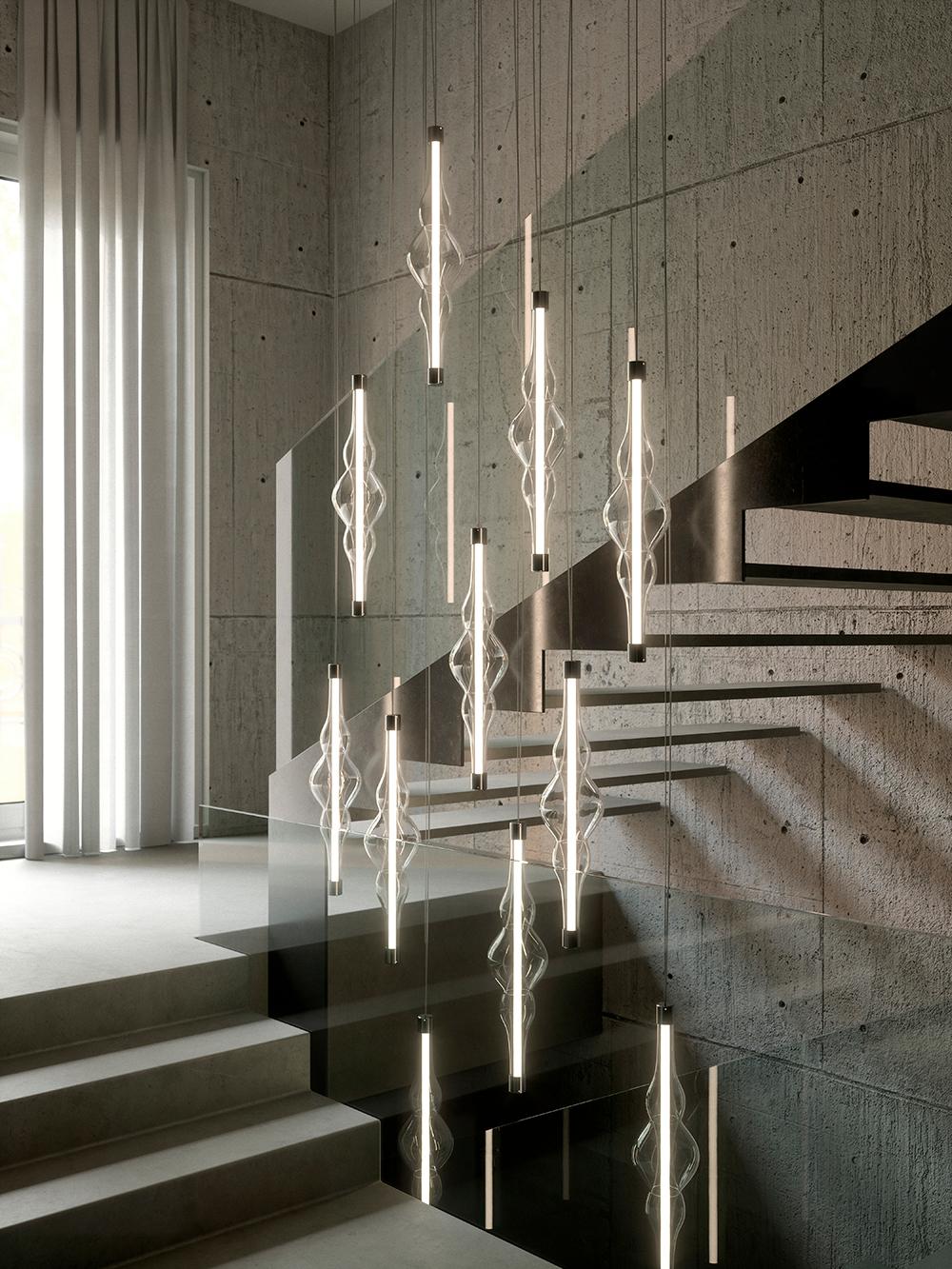 FREQUENCY.small_.Cangini.e.Tucci_.Blown_.Glass_.Made_.in_.Italy_.transparent.pendant.staircase